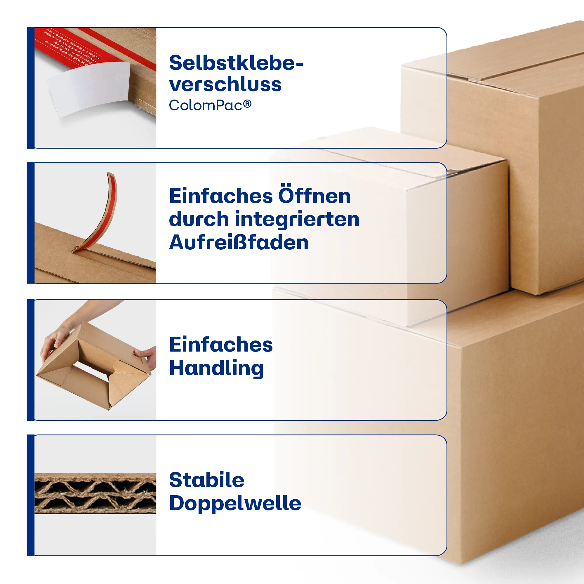 Automatikboden-Karton Doppelwellig 285x192x185 mm