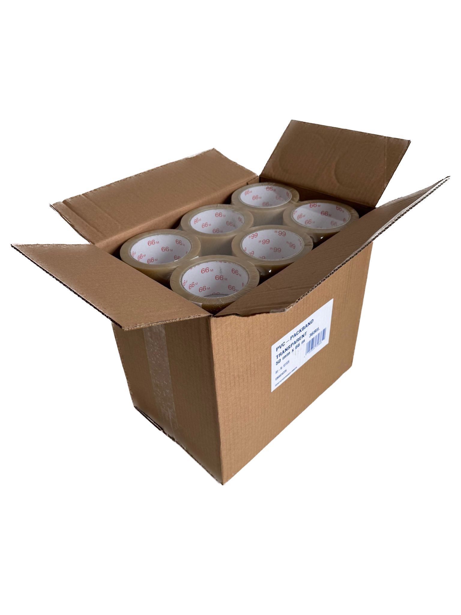 PVC-Klebeband 50mm x 66m transparent