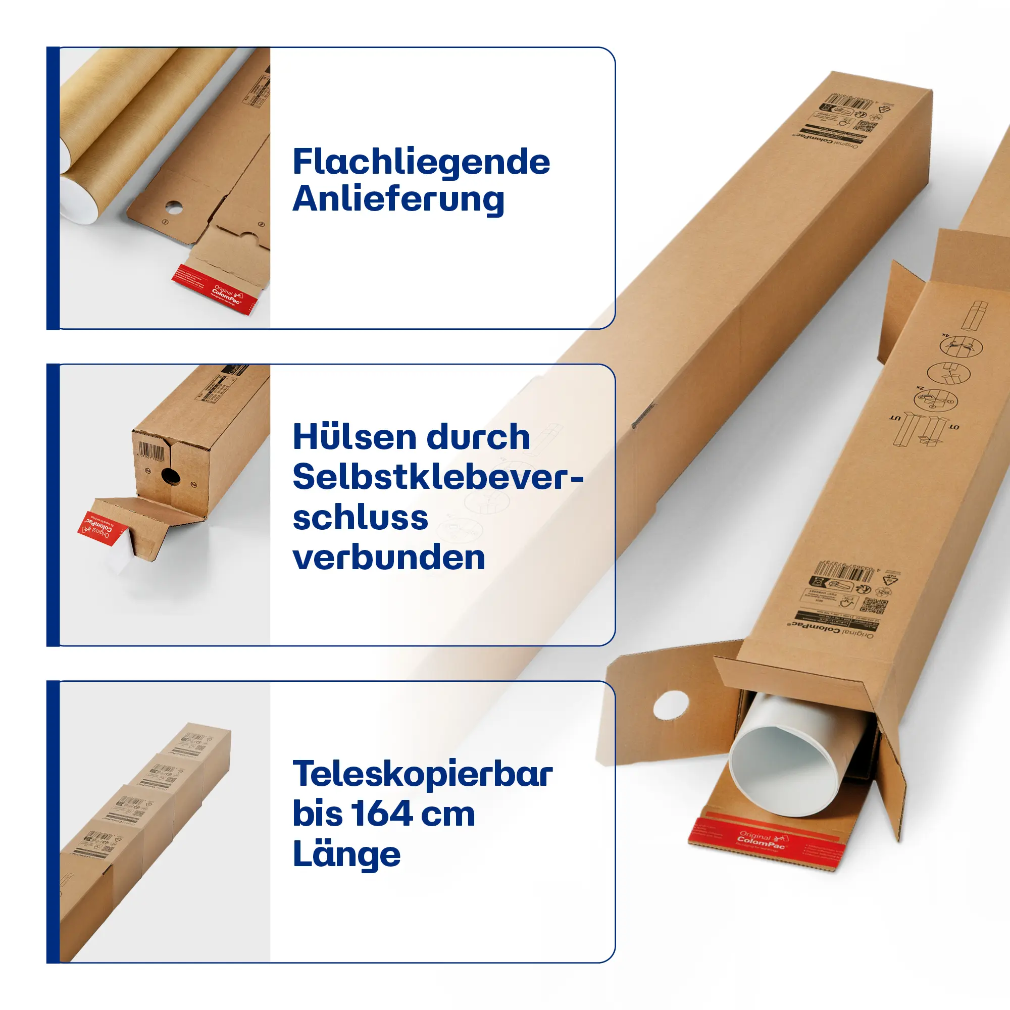 Teleskop Versandhülse 604x115x115 mm
