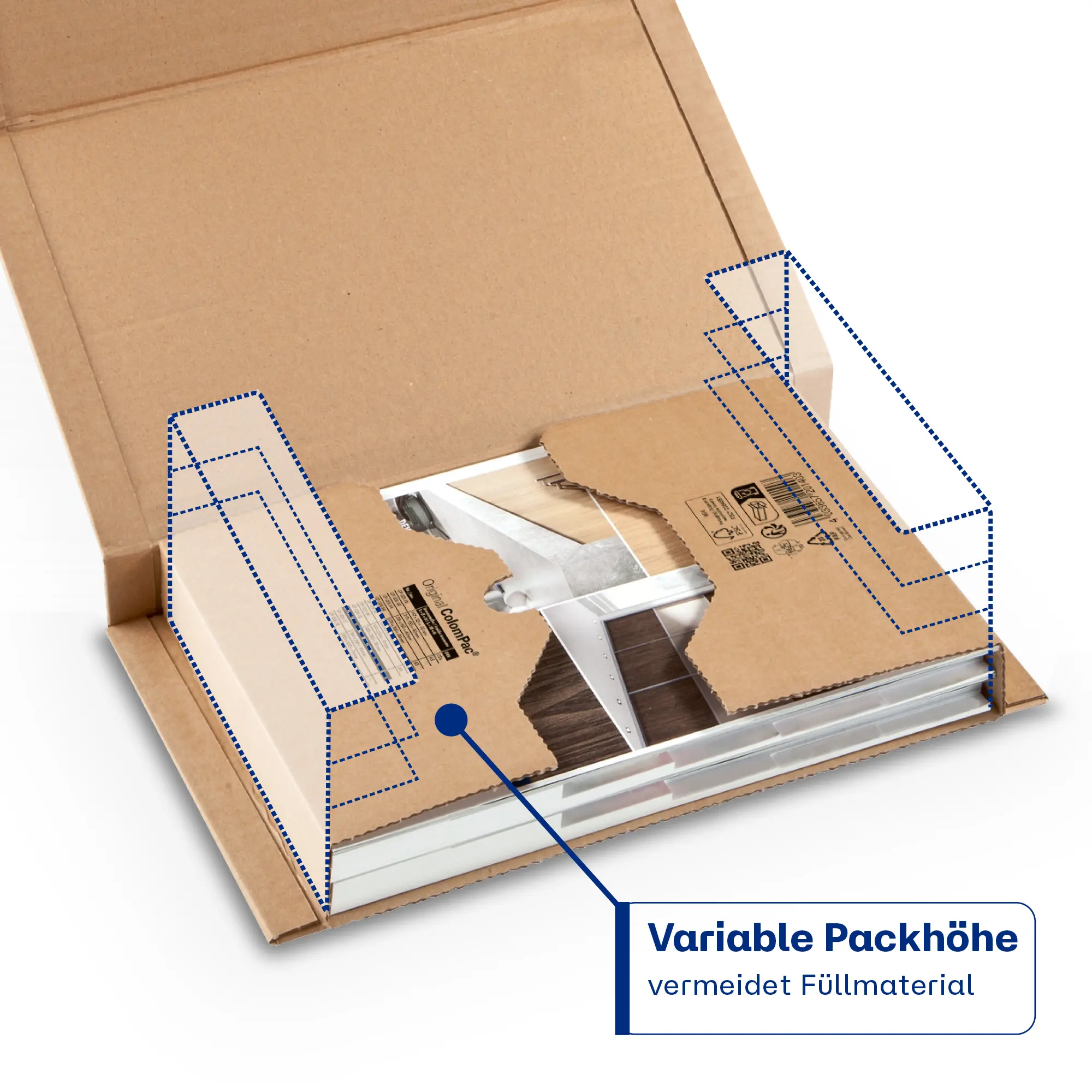 Wickelverpackung aus Wellpappe 307x245x-75 mm