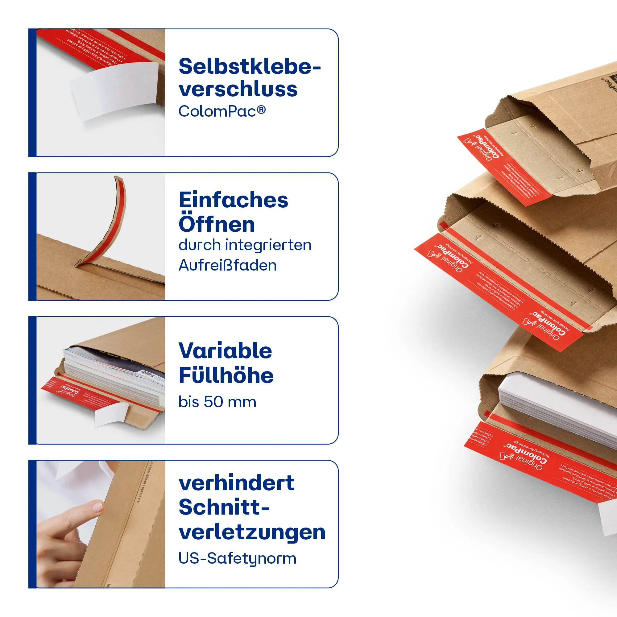 Versandtasche aus Wellpappe 235x340x-72 mm