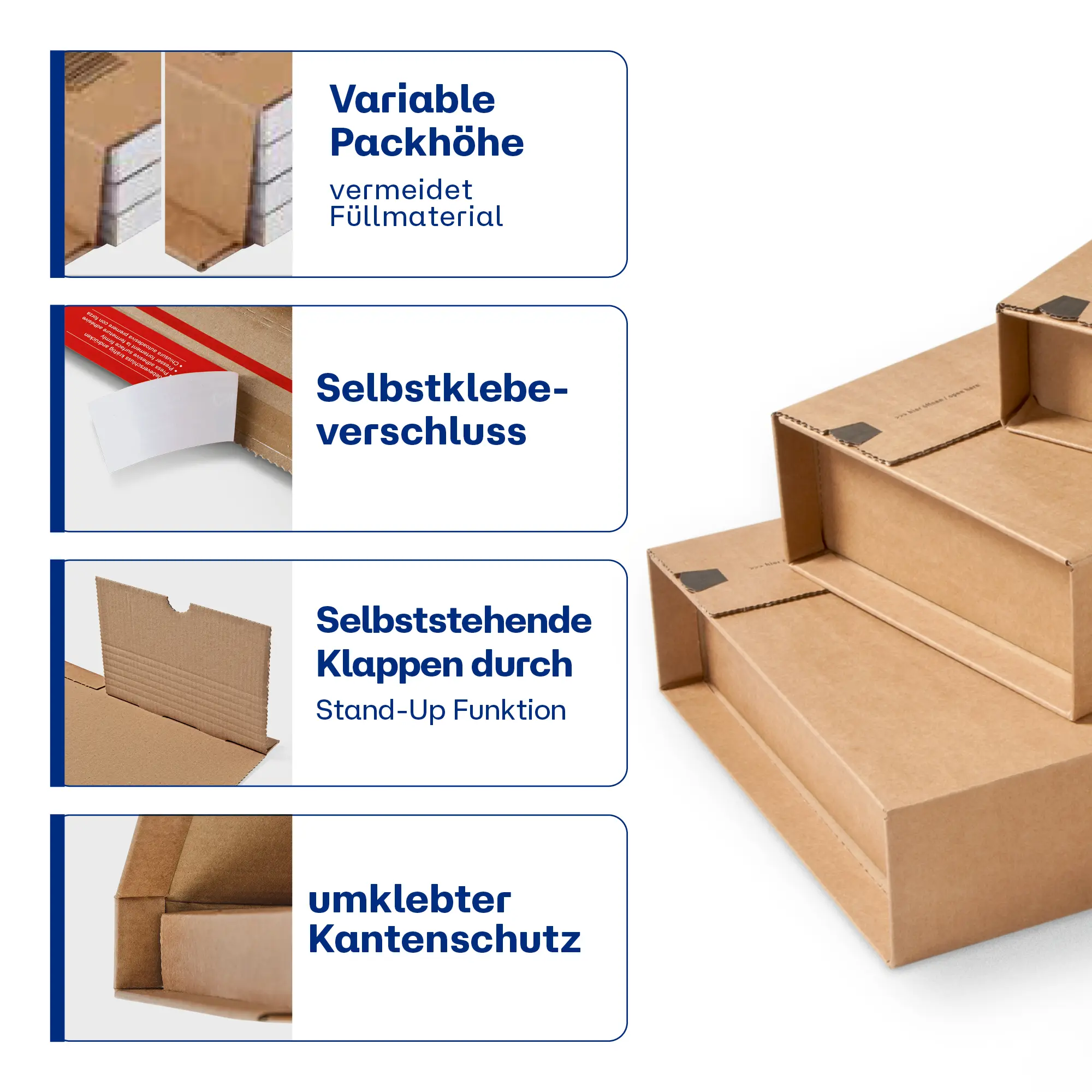 Wickelverpackung aus Wellpappe 302x215x-80 mm