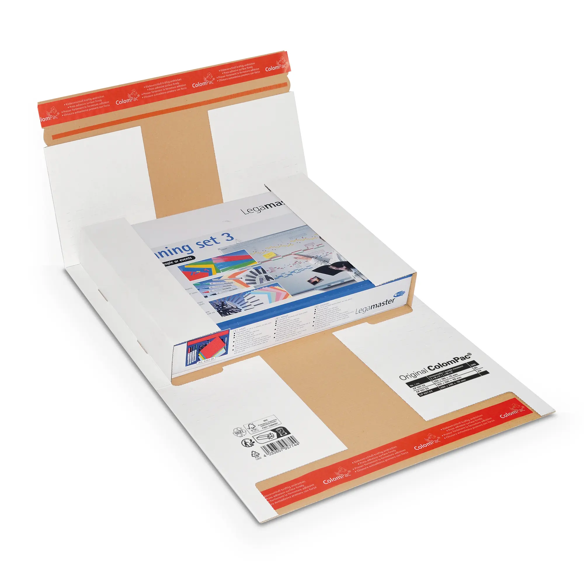 Buchverpackung weiß 350x260x-70 mm