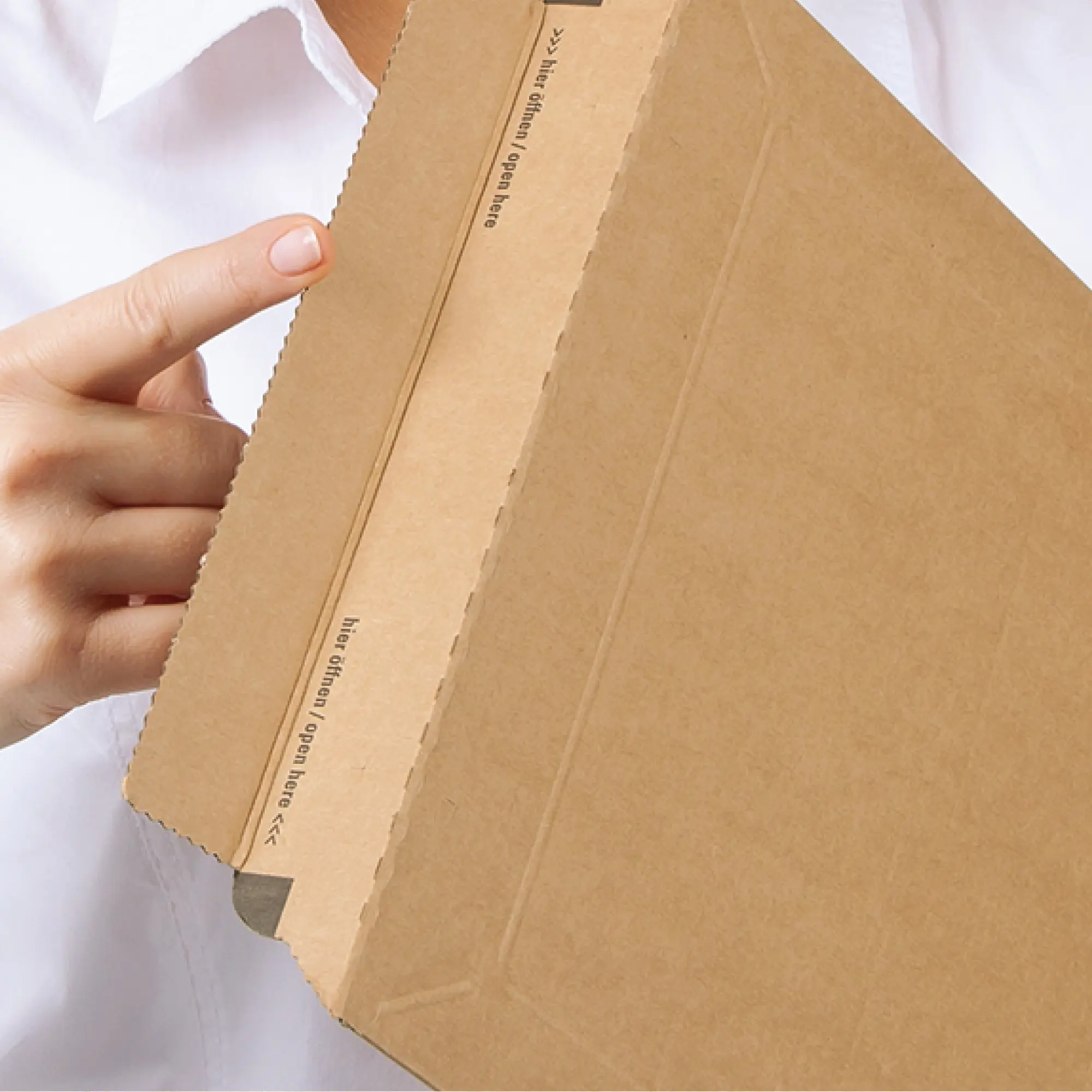 Wickelverpackung aus Wellpappe 302x215x-80 mm