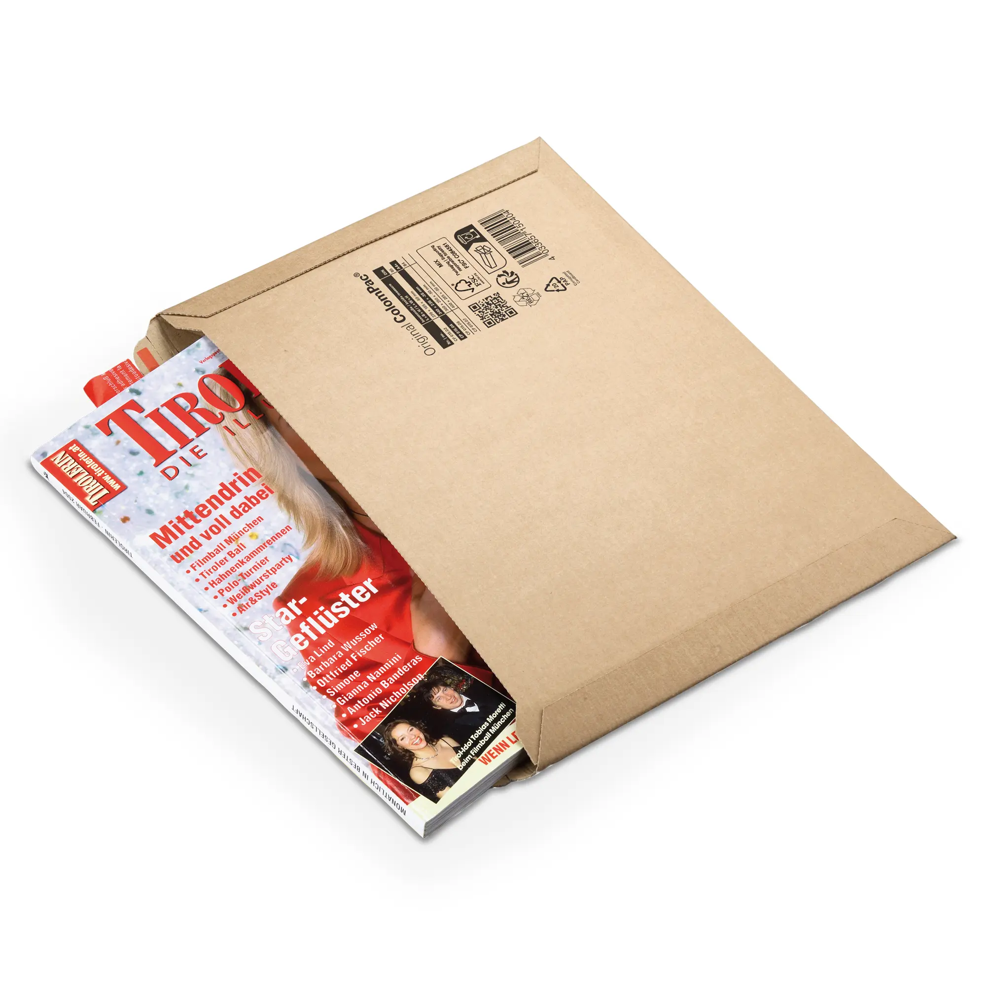 Versandtasche aus Wellpappe 340x235x-30 mm