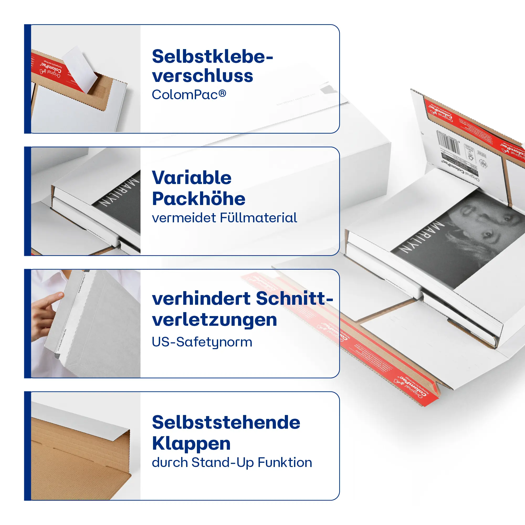 Buchverpackung weiß 305x230x-92 mm