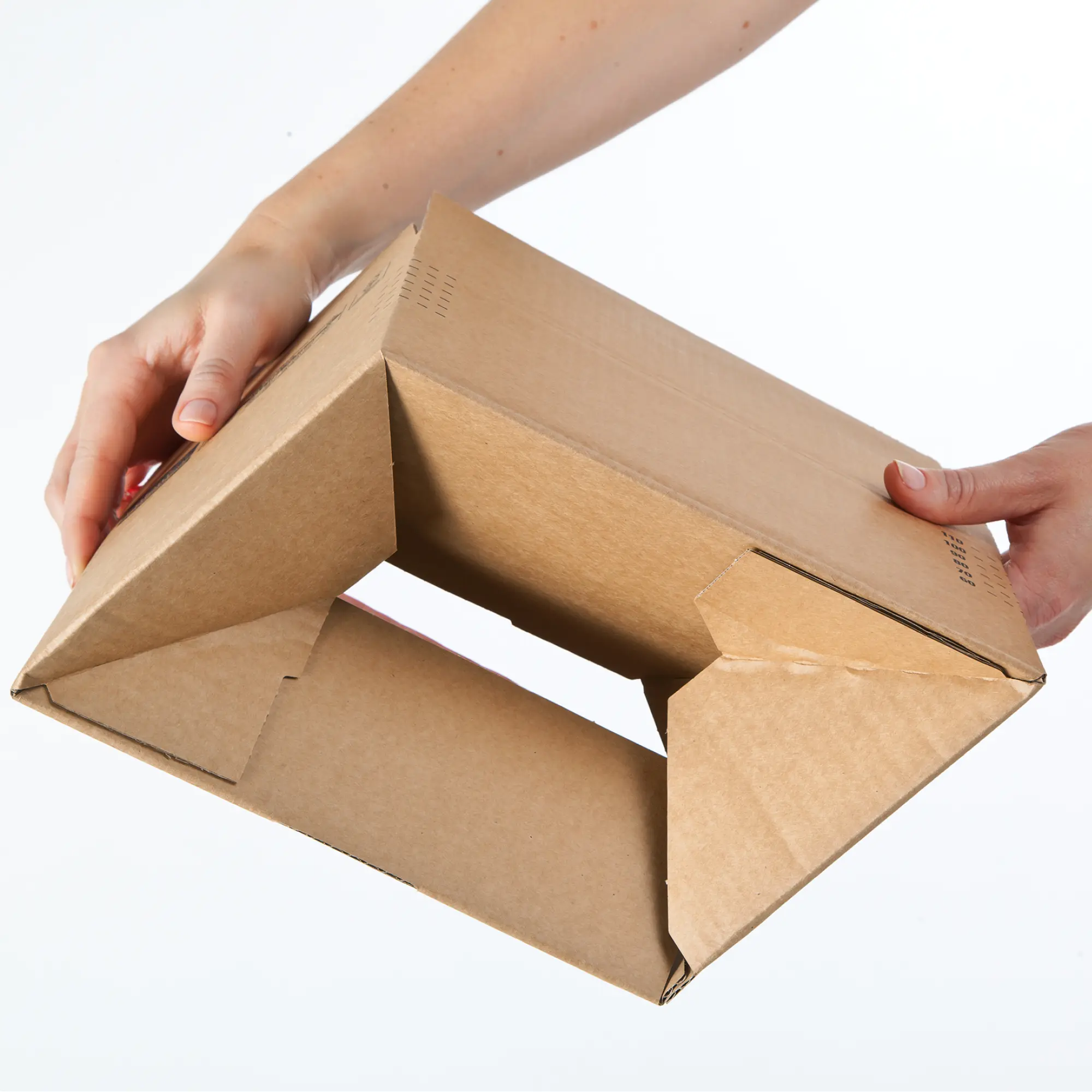 Blitzbodenkarton aus Wellpappe 145x95x140 mm