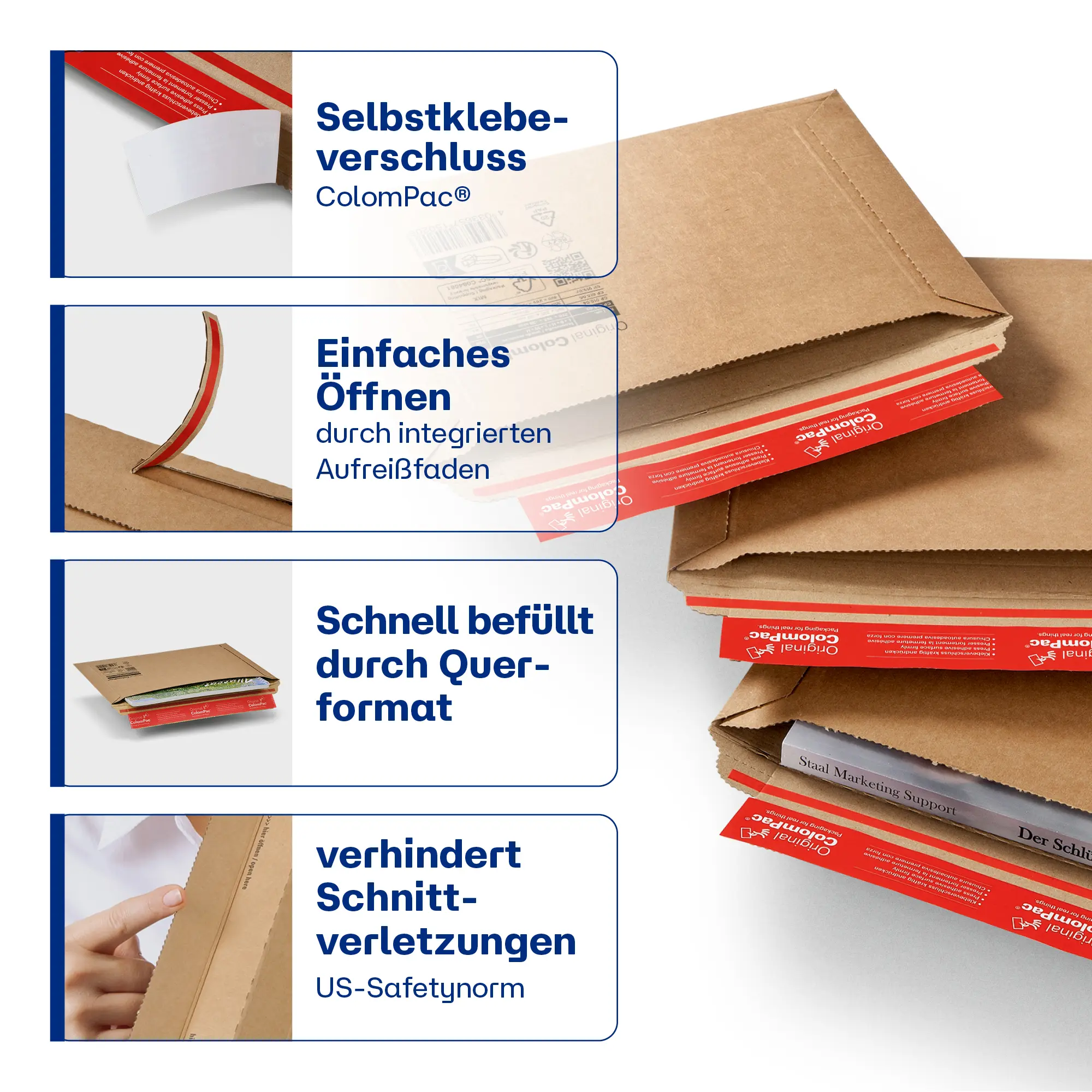 Versandtasche aus Wellpappe 340x235x-30 mm