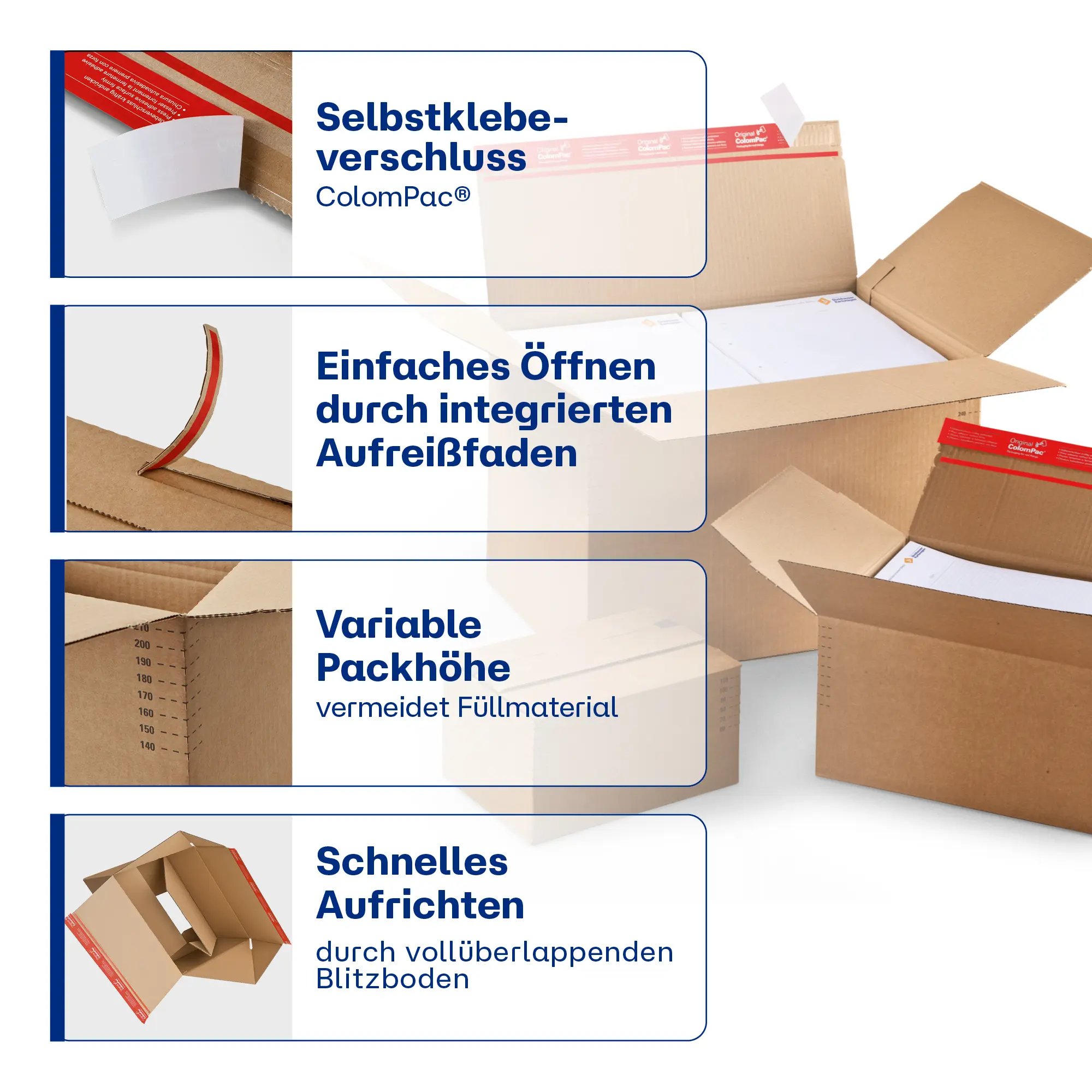 Blitzbodenkarton höhenvariabel 305x228x70-160 mm