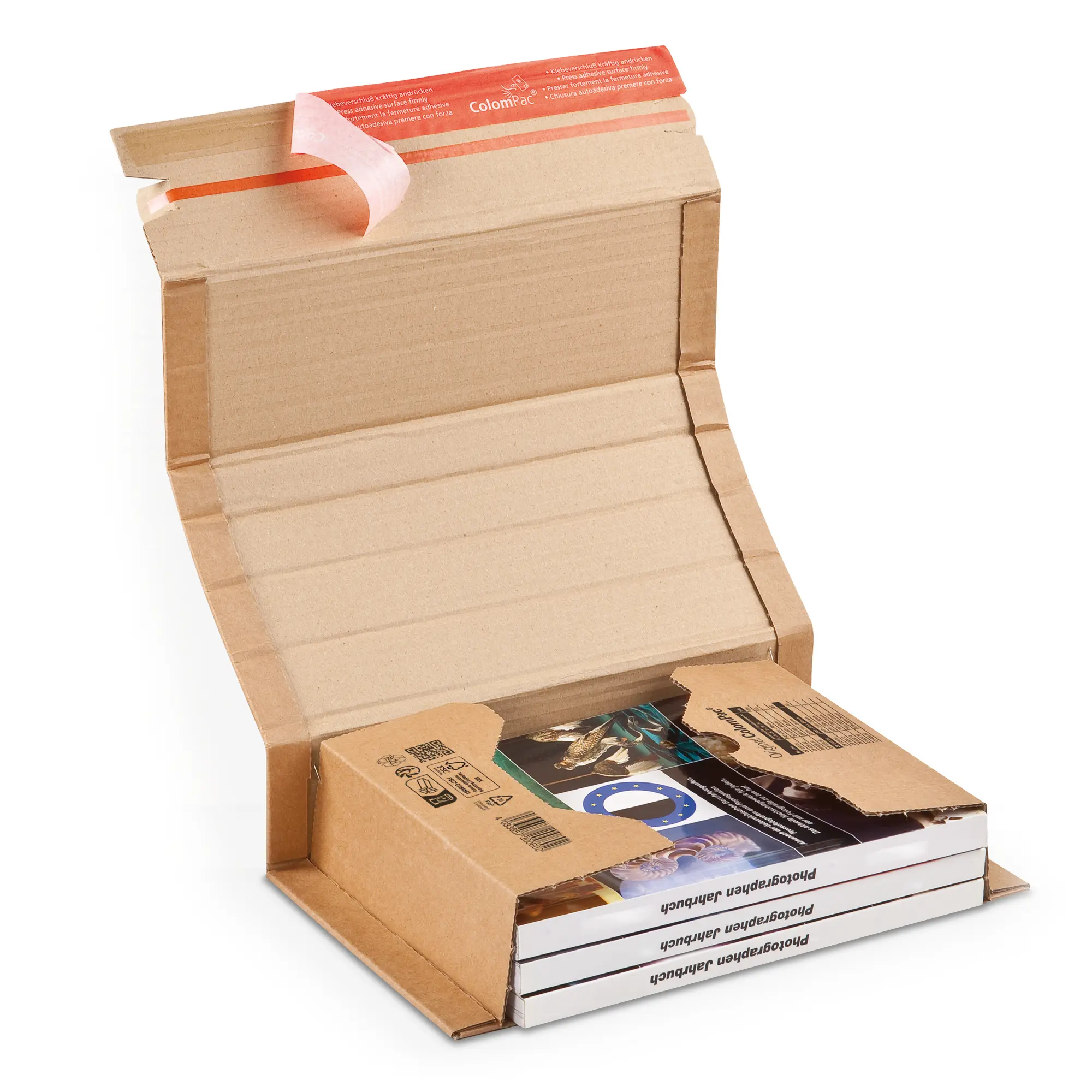 Wickelverpackung aus Wellpappe 302x215x-80 mm